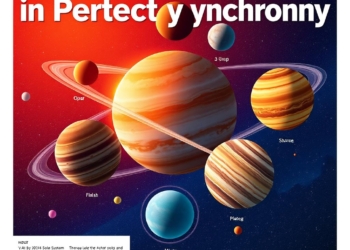 A 6-Planet Solar System in Perfect Synchrony: New Discovery