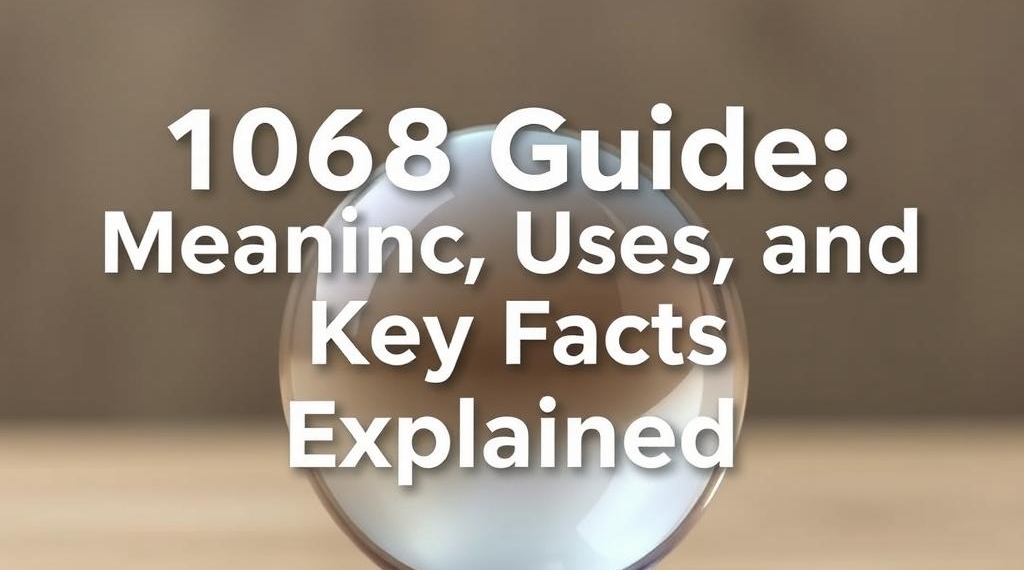 1068 Guide: Meaning, Uses, and Key Facts Explained